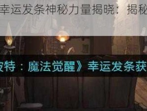 哈利波特之幸运发条神秘力量揭晓：揭秘使用指南与策略