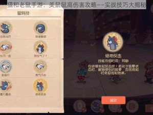 猫和老鼠手游：美鼠鼠高伤害攻略——实战技巧大揭秘