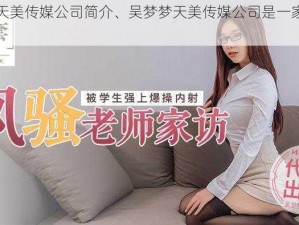 吴梦梦天美传媒公司简介、吴梦梦天美传媒公司是一家怎样的公司？