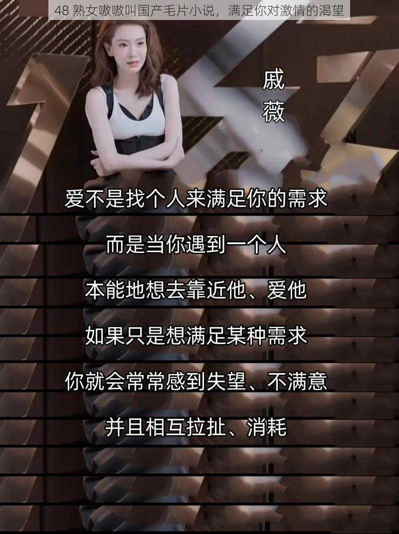 48 熟女嗷嗷叫国产毛片小说，满足你对激情的渴望