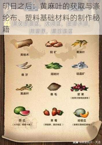 明日之后：黄麻叶的获取与涤纶布、塑料基础材料的制作秘籍