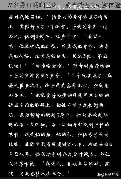 一攻多受 H 嗯啊巨肉，激情燃烧的刺激体验