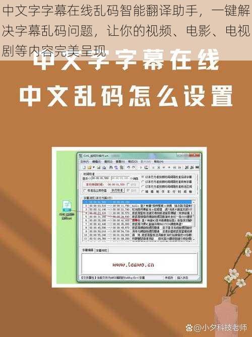 中文字字幕在线乱码智能翻译助手，一键解决字幕乱码问题，让你的视频、电影、电视剧等内容完美呈现