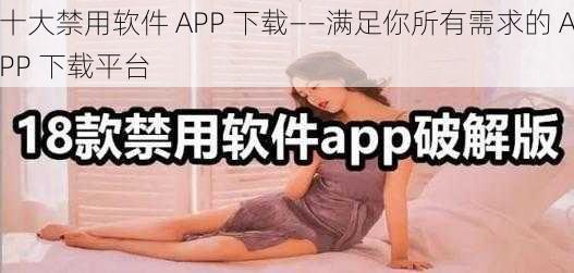 十大禁用软件 APP 下载——满足你所有需求的 APP 下载平台