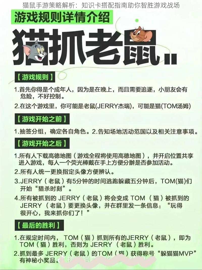 猫鼠手游策略解析：知识卡搭配指南助你智胜游戏战场