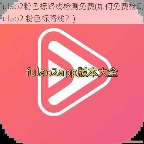 Fulao2粉色标路线检测免费(如何免费检测 Fulao2 粉色标路线？)