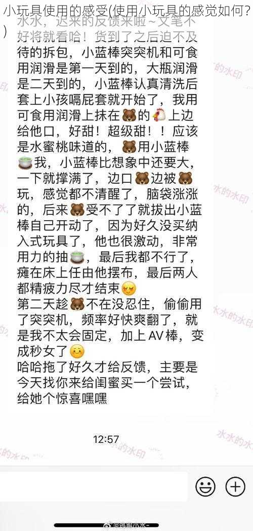 小玩具使用的感受(使用小玩具的感觉如何？)