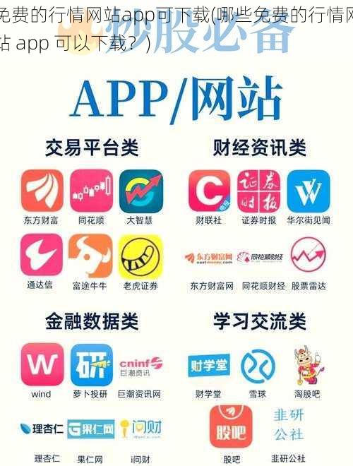 免费的行情网站app可下载(哪些免费的行情网站 app 可以下载？)