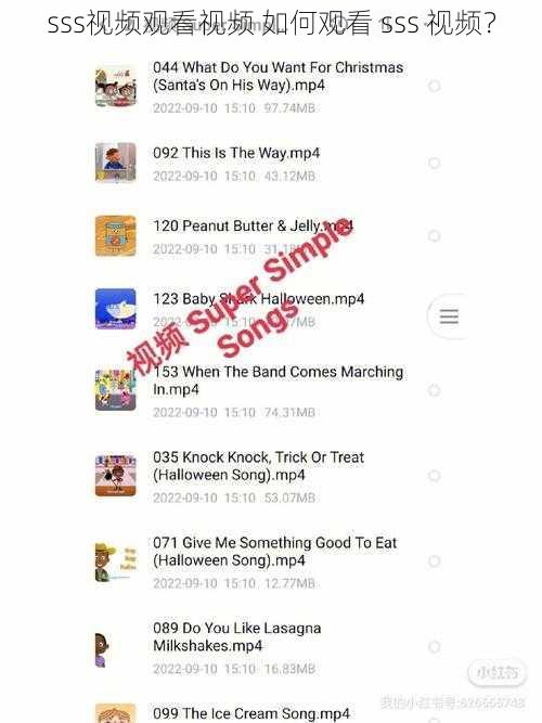 sss视频观看视频 如何观看 sss 视频？