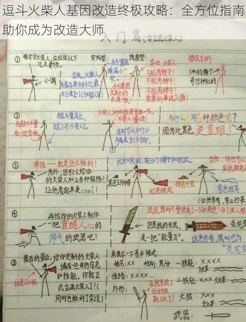 逗斗火柴人基因改造终极攻略：全方位指南助你成为改造大师