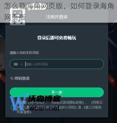 怎么登海角网页版、如何登录海角网页版