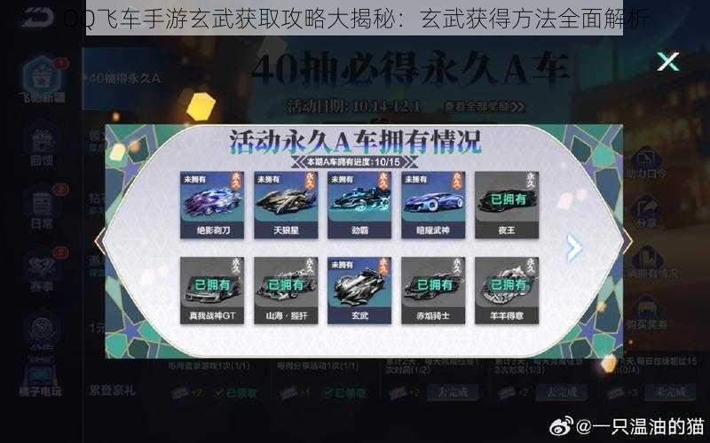 QQ飞车手游玄武获取攻略大揭秘：玄武获得方法全面解析