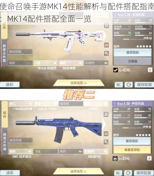 使命召唤手游MK14性能解析与配件搭配指南：MK14配件搭配全面一览