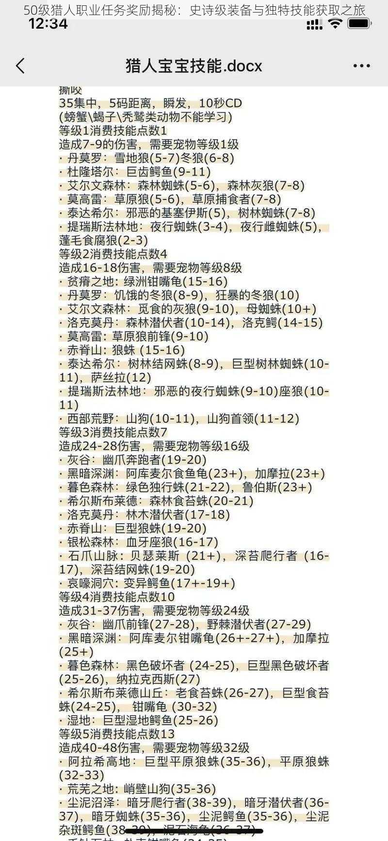 50级猎人职业任务奖励揭秘：史诗级装备与独特技能获取之旅